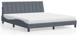 Postel s matrací Hanko tmavě šedá 180 x 200 cm samet 3208611