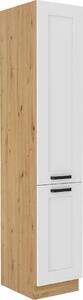 Kondela Potravinová skříň Lula 40 DK-210 2F - bílá / dub artisan
