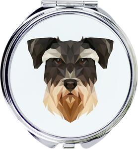 Schnauzer – Zrcadlo značky Art-Dog s fotografií a geometrickým vzorem