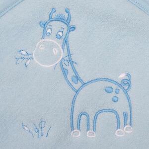NEW BABY Kojenecká osuška modrá žirafka Bavlna/Polyester, 100 cm