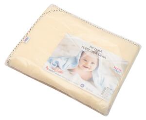 NEW BABY Dětská fleecová deka béžová hvězdičky Polyester 100x75 cm