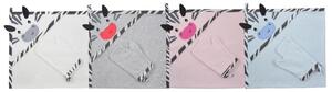 KOALA Dětská osuška s žínkou Happy Zebra grey Bavlna Polyester 90x90 cm