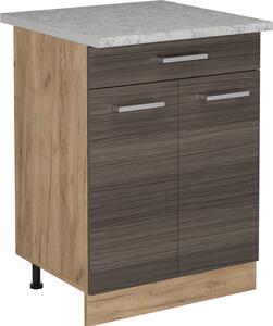 Spodní skříňka kuchyňské linky Vicco R-Line Ušlechtilá šedá 60 cm PD Mramor, Model 54025
