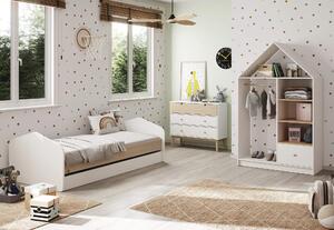 Dětská postel niafana s úložným prostorem 90 x 190 cm bílá
