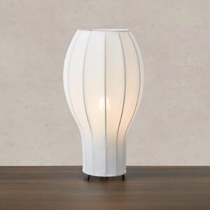 Markslöjd Stolní lampa Hikari, Ø 22 cm, bílá/černá, látka/kov, Bílá / opál, Obývací pokoj / jídelna, Textil / tkanina / hedvábí, Lampa trojnožka