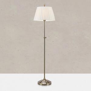 Markslöjd Stojací lampa Oxford, mosazná, výška 155 cm, kov/látka, Mosaz / zlato, Obývací pokoj / jídelna, Textil / tkanina / hedvábí
