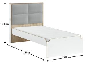 Čilek Studentská postel s čalouněným čelem 100x200 cm Modera