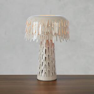 Markslöjd Stolní lampa Verbera, greige, výška 38 cm, kov, Hliník / šedá / zinek, Obývací pokoj / jídelna, kov, Vintage
