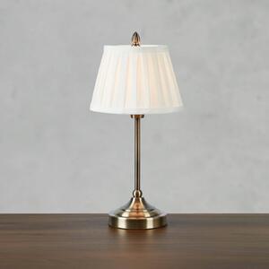 Markslöjd Stolní lampa Oxford, mosazná, výška 43 cm, kov/látka, Mosaz / zlato, Obývací pokoj / jídelna, Textil / tkanina / hedvábí