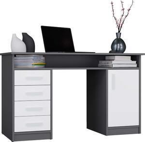 TP Living Psací stůl ADA 125 cm antracit/bílý