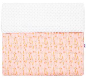 Dětská deka z Minky s výplní New Baby Harmony růžová 70x100 cm