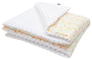 NEW BABY Dětská deka z Minky s výplní Harmony bílá 70x100 cm Bavlna/Polyester/Antialergické vlákno 70x100 cm