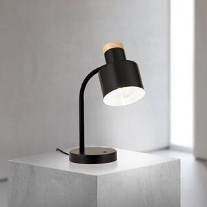 ORION Stolní lampa Gili, černá matná, ocel, výška 35 cm, E27, Černá, Obývací pokoj / jídelna, kov, Moderní