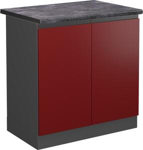 Skříňka pod dřez Vicco R-Line Červená 80 cm , PD Antracit, Model 45710