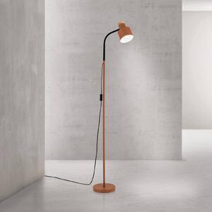 ORION Stojací lampa Gili, ocel, korálově červená, výška 150 cm, E27, Červená, Obývací pokoj / jídelna, kov, Moderní, Lampička na čtení