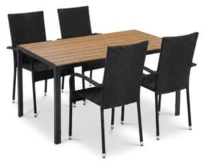 Vikio Zahradní ratanový set 140x80 pro 4 osoby DT255-P2 přirodní