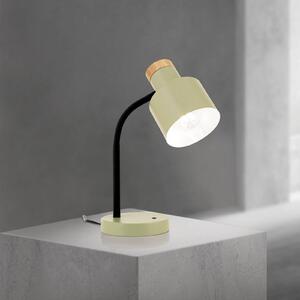 ORION Stolní lampa Gili, světle zelená, ocel, výška 35 cm, E27, Zelená, Obývací pokoj / jídelna, kov, Moderní