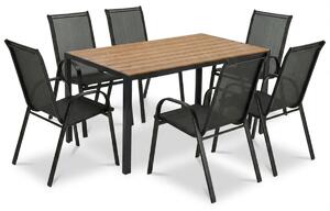 Vikio Venkovní zahradní set 140x80 pro 6 osob DK304-P2 přírodní
