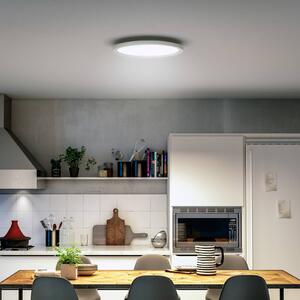 Philips Hue LED stropní svítidlo White Ambiance Aurelle, Ø 40 cm, stmívatelný, Bílá / opál, Obývací pokoj / jídelna, kov, Moderní
