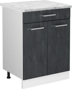 Spodní skříňka kuchyňské linky Vicco R-Line Černý beton 60 cm PD Mramor, Model 47621
