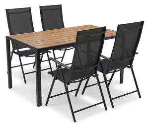 Vikio Zahradní set 140x80 pro 4 osoby skládací židle V134-P2 přírodní