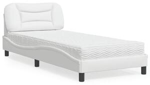 Postel s matrací Hvar bílá 80 x 200 cm umělá kůže 3208683