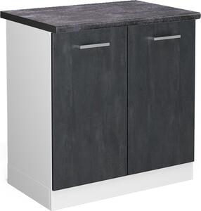 Skříňka pod dřez Vicco R-Line Černý beton 80 cm PD Antracit, Model 47623