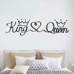 Samolepka na zeď "King & Queen" 43x150 cm