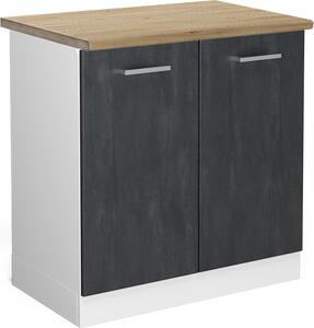 Skříňka pod dřez Vicco R-Line Černý beton 80 cm PD Dub, Model 47624