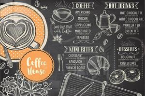 Skleněný obraz 100x70 cm Coffee House – Wallity