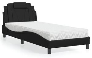 Postel Viana s matrací černá 80 x 200 cm umělá kůže 3208754