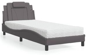 Postel Viana s matrací šedá 80 x 200 cm umělá kůže 3208757