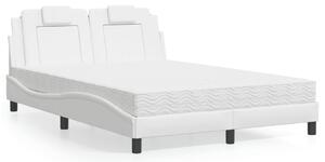 Postel Viana s matrací bílá 140 x 190 cm umělá kůže 3208790