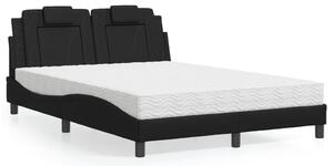 Postel Viana s matrací černá 120 x 200 cm umělá kůže 3208782