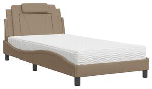 Postel Viana s matrací cappuccino 100 x 200 cm umělá kůže 3208779
