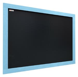 Křídová nemagnetická tabule s dřevěným modrým rámem 90x60 cm+ dřevěný bukový stojan,TB96B_EW01