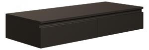 Selsey Bemmi - Závěsný psací stůl / toaletní stolek se zásuvkami, černý, 120 cm