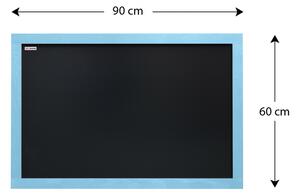 Allboards, Tabule černá křídová v dřevěném rámu 90x60 cm-modrá, TB96B