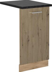 Čelní panel myčky Vicco R-Line Řemeslný dub 45 cm , PD Antracit, Model 55130