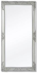 Nástěnné zrcadlo v barokním stylu 120 x 60 cm stříbrné