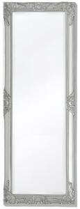 Nástěnné zrcadlo v barokním stylu 140x50 cm stříbrné
