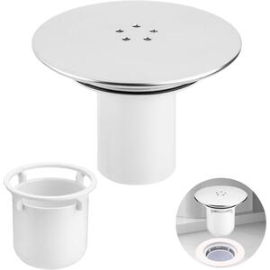 Odpadní sítko pro sprchovou vanu – zachytávač vlasů – 90 mm – 115 mm – s bílou odtokovou mřížkou