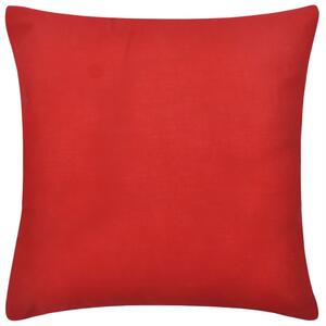 4 červené povlaky na polštářky bavlna 50 x 50 cm