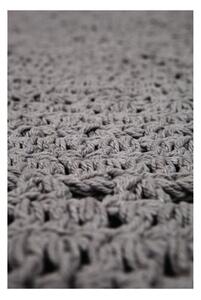 Šedý ručně háčkovaný bavlněný koberec Nattiot Alma, ⌀ 120 cm