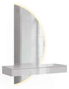 Toaletní stolek Vicco Sherry Bílá vysoký lesk 100 cm se zrcadlem LED, Model 61308