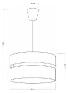 Brilagi - Lustr na lanku DUO-DUO 1xE27/60W/230V pr. 40 cm béžová/zlatá