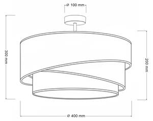 Brilagi - Přisazený lustr TRIO 1xE27/60W/230V pr. 40 cm krémová/šedá