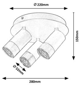 Rabalux 5071 - Bodové svítidlo ZIRCON 3xGU10/5W/230V