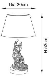 Endon 106796 - Stolní lampa FOX 1xE14/6W/230V černá/mosaz