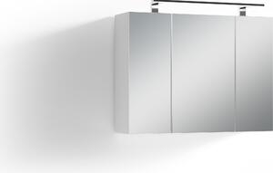 ByLIVING Zrcadlová skříňka Spree, šířka 80 cm, s LED osvětlením, s vypínačem a zásuvkovou skříňkou, koupelnová skříňka se zrcadlovými dvířky